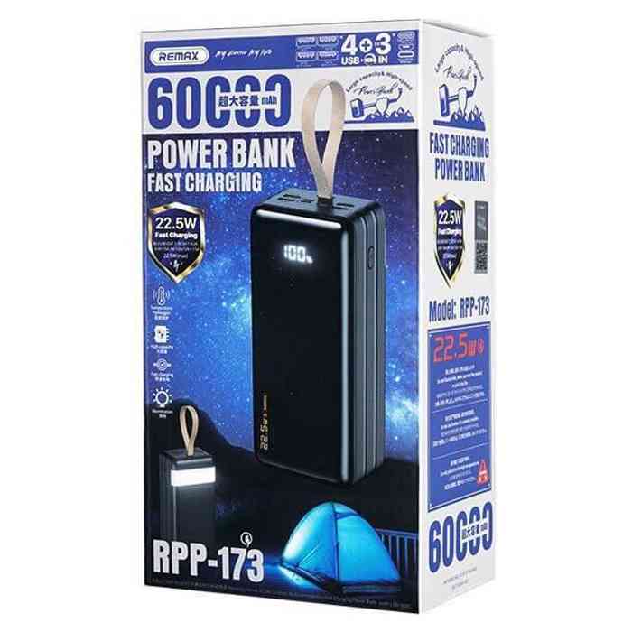 REMAX RPP-173 60000MAH HUNERGY SERIES 22.5W FAST CHARGING POWER BANK